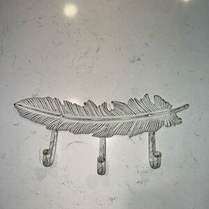 White Feather Wall Hook